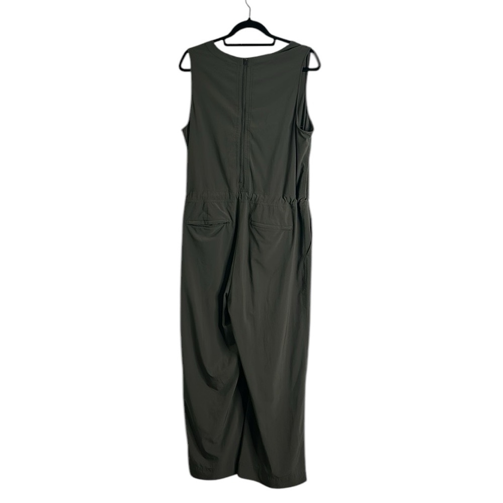 Athleta Topanga wide leg jumpsuit olive green size L Y neck - Picture 14 of 14